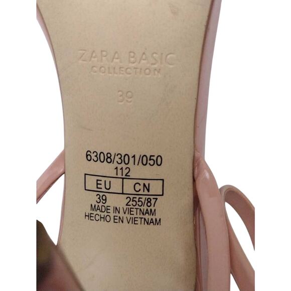 Zara Womens  Pink  Ankle Strap Sandals Heels Sz 8 - Picture 10 of 11
